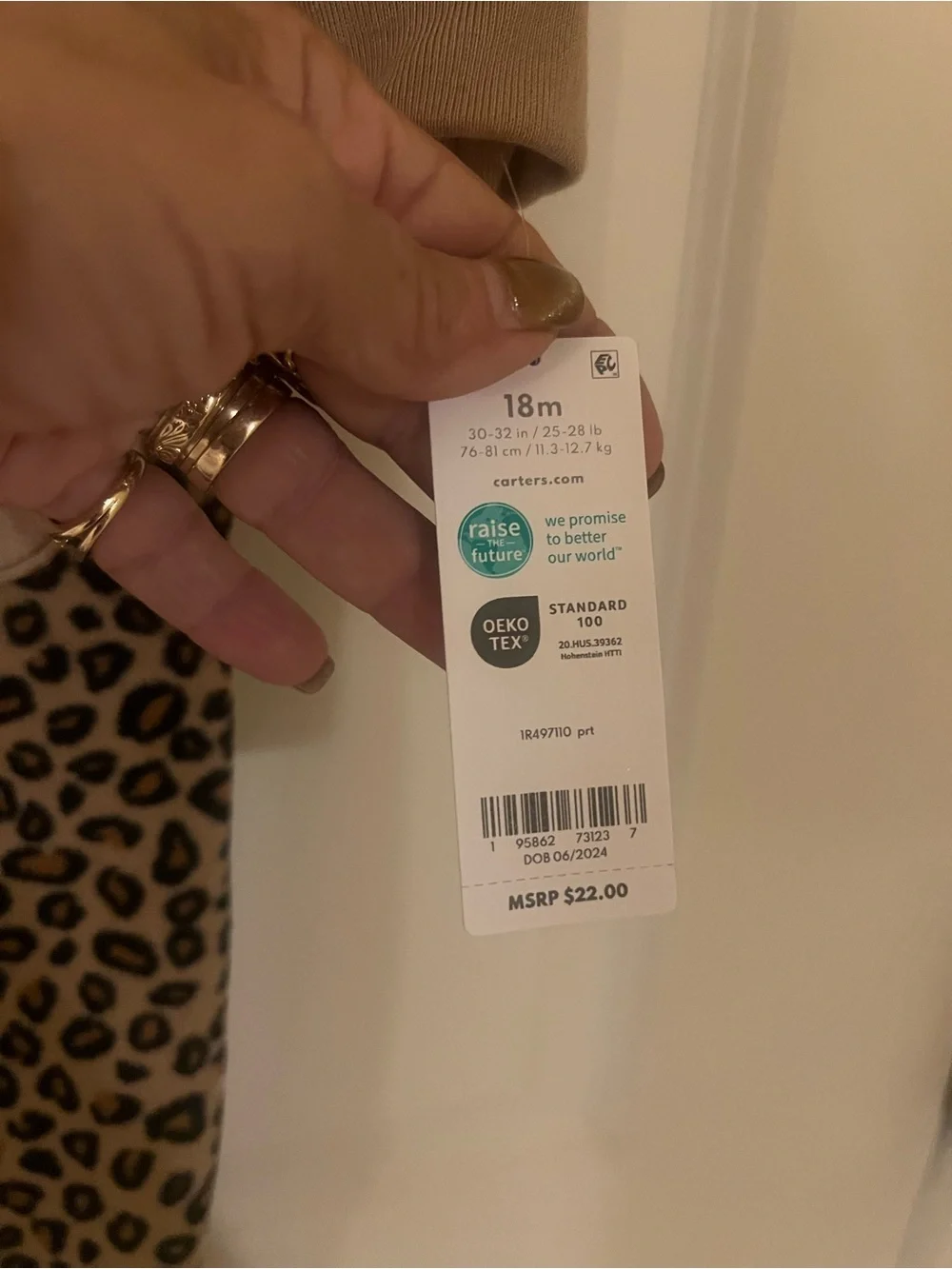 Carter's Brown Leopard-Print Footed One-Piece Pajama